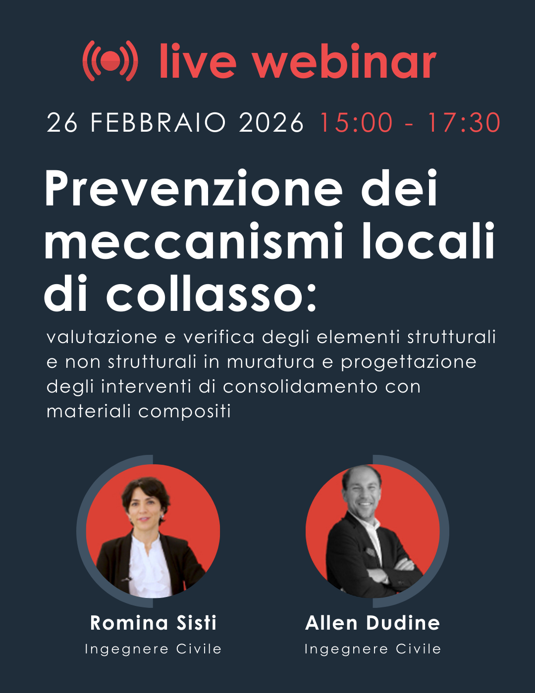 LIVE WEBINAR – PREVENZIONE DEI MECCANISMI LOCALI DI COLLASSO