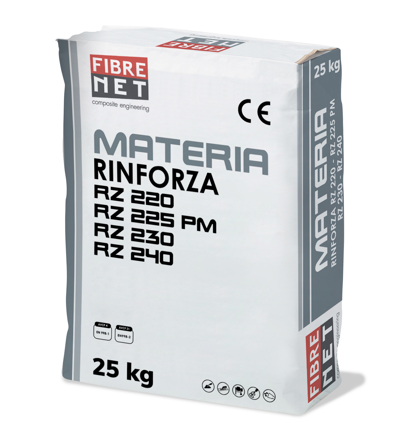 Malta strutturale a base calce idrata e leganti idraulici M40 - MATERIA RINFORZA - RZ 240