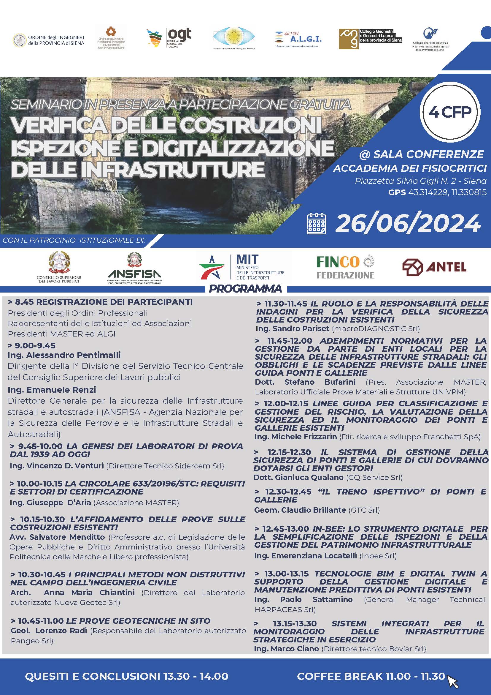 VERIFICA DELLE COSTRUZIONI ISPEZIONE E DIGITALIZZAZIONE DELLE INFRASTRUTTURE